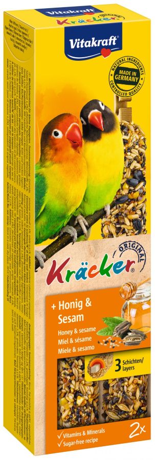 Agapornis kracker Vitakraft Honing 2 IN 1 Verpakking