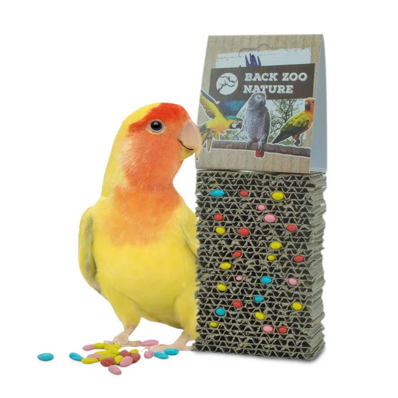 Foerageerspeelgoed 'Cardboard Treat Block' Back Zoo Nature 14X8X4 cm - Sfeer