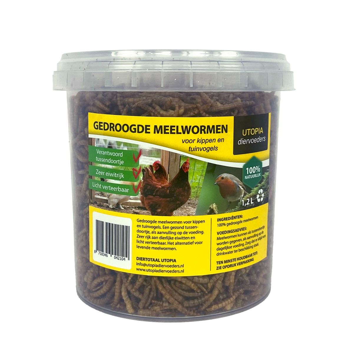 Gedroogde Meelwormen Utopia 1,2 LTR