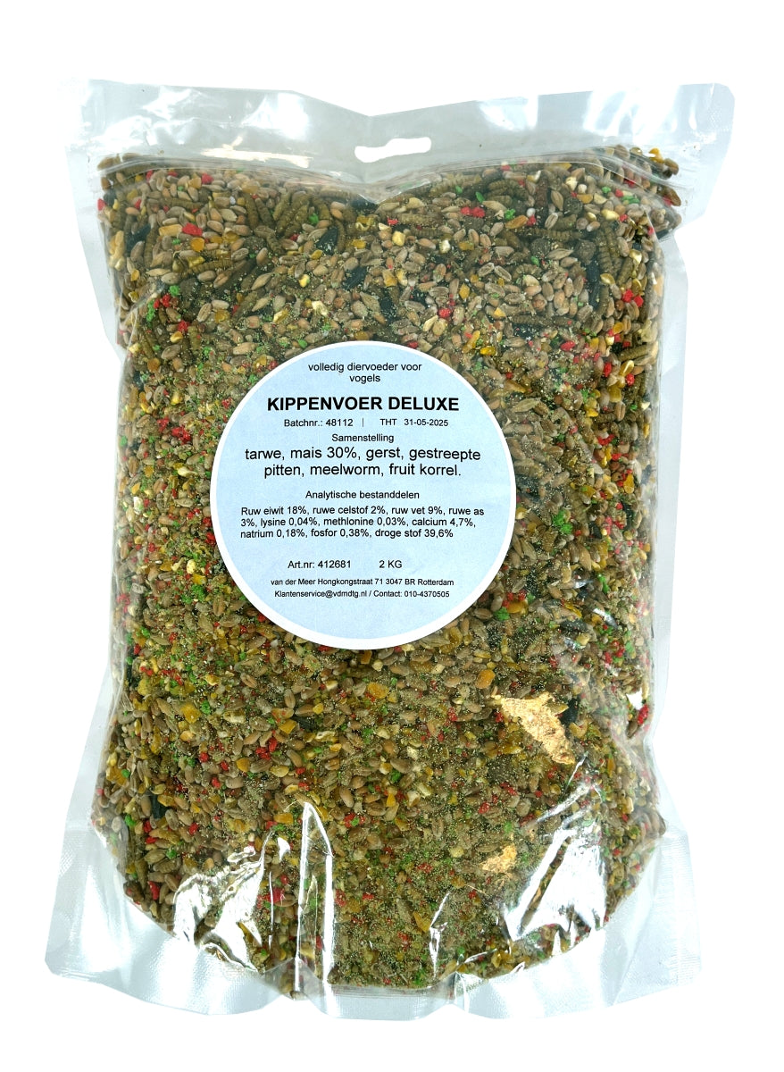 Kippenvoer Deluxe De Vries 2 KG Achterkant