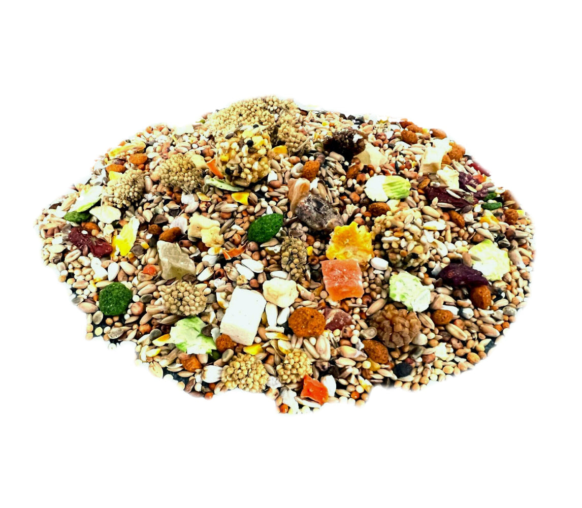 Pyrrhura Select met Pellets Hareco 1 KG - Inhoud