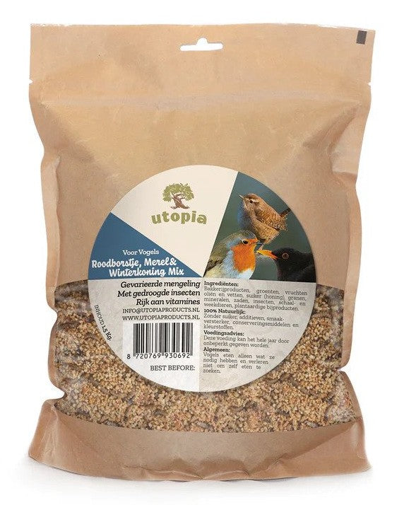 Roodborst Merel Winterkoning Mix  Utopia 1,5 KG