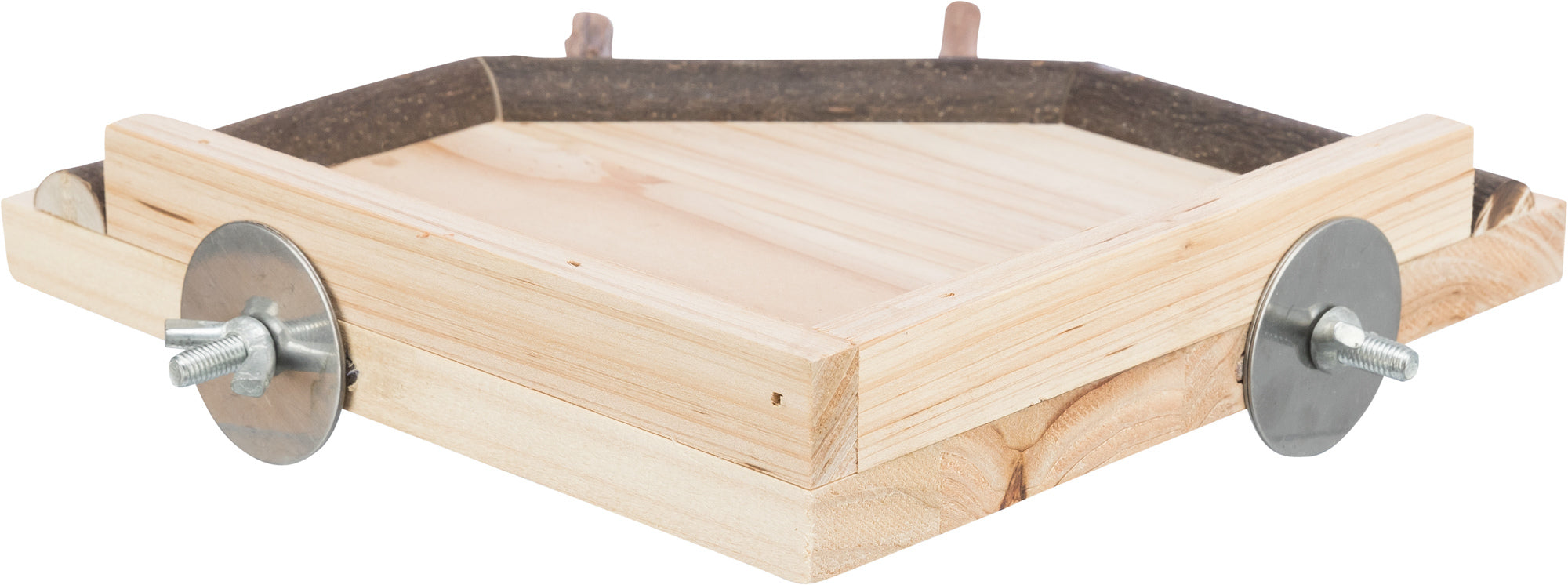 Trixie Landingsplaats Met Zitstokken voor Grasparkieten Hout Naturel - Achterkant