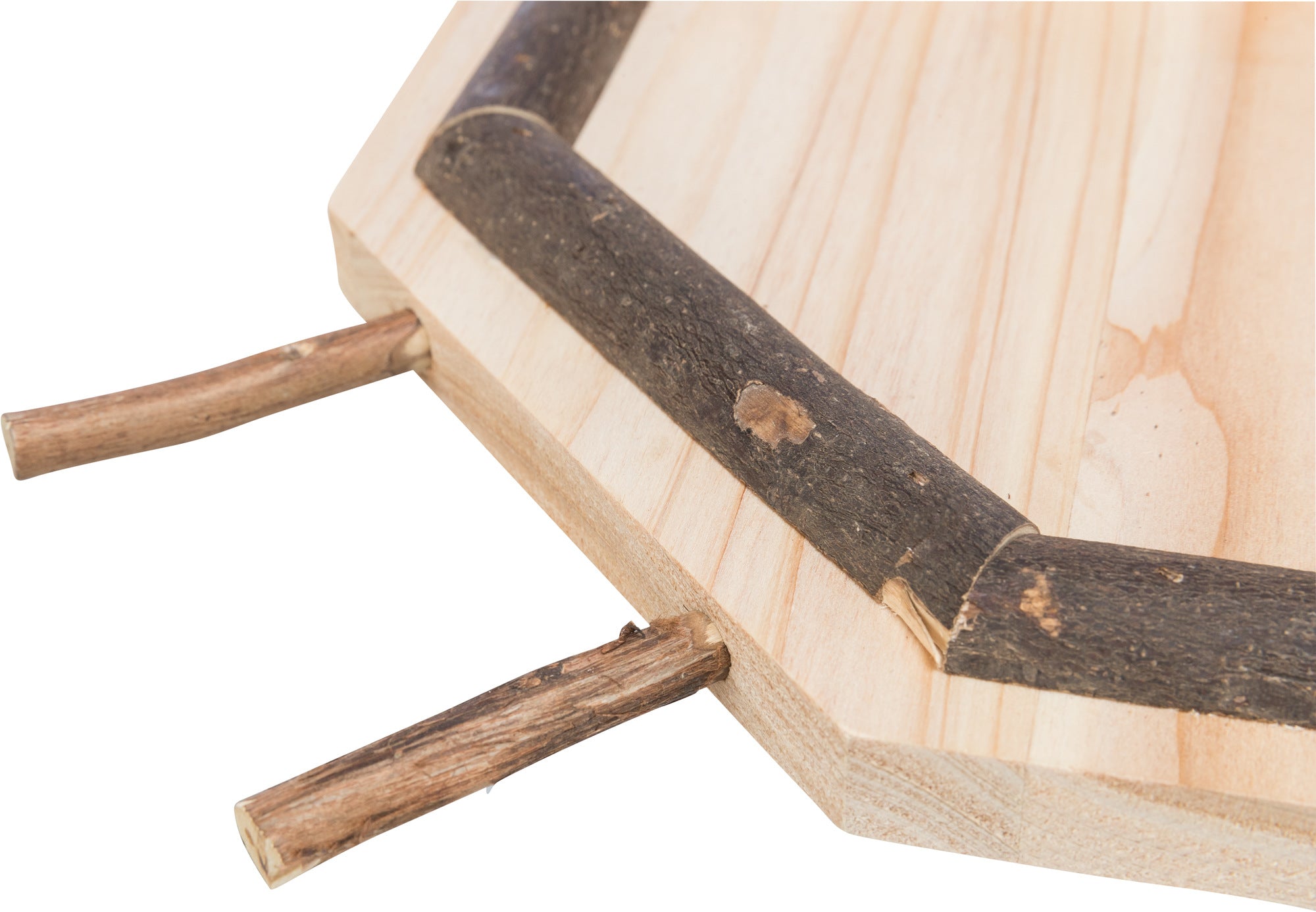 Trixie Landingsplaats Met Zitstokken voor Grasparkieten Hout Naturel - Voorkant