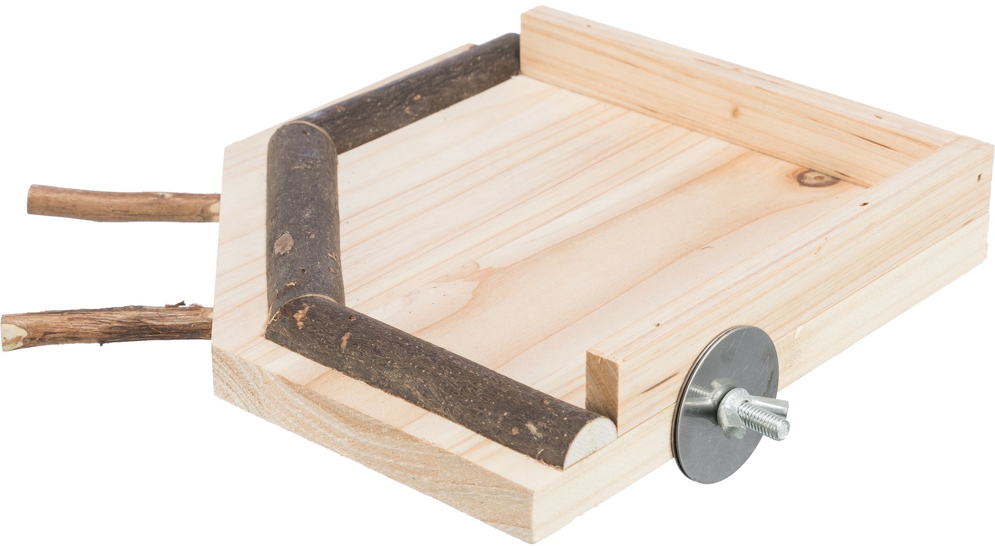 Trixie Landingsplaats Met Zitstokken voor Grasparkieten Hout Naturel - Zijkant