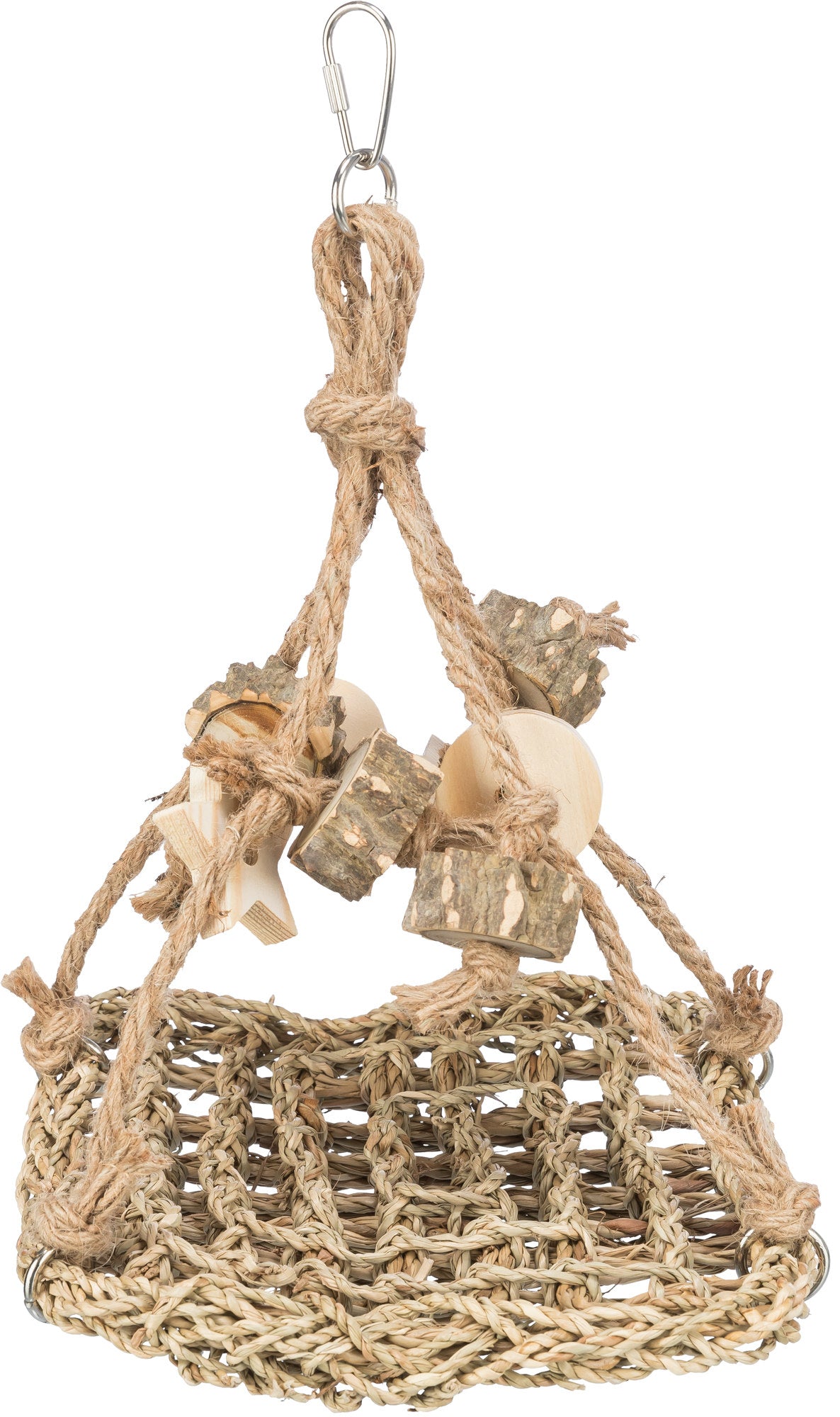 Valk & Grasparkieten Schommel | Trixie | Zeegras & Hout | 19X19 CM