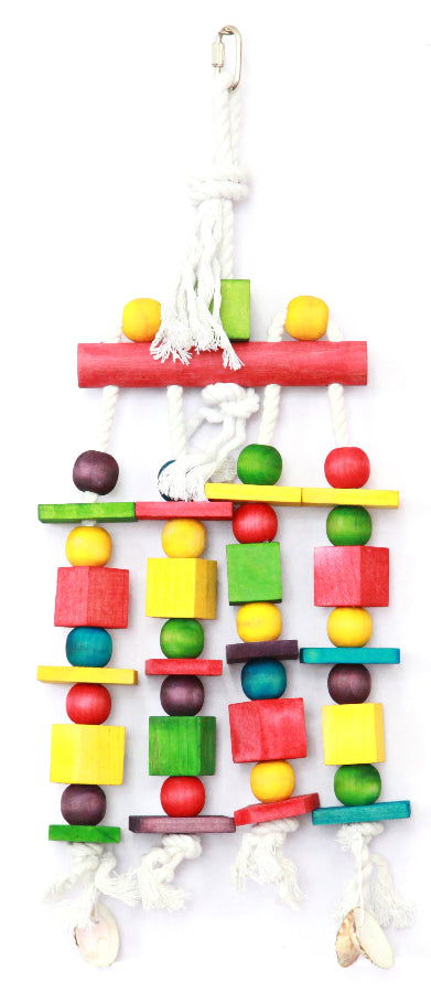 Valkparkieten en Papegaaien Speelgoed Block N Beads Happy Pet 45X16 CM