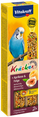 Vitakraft | Grasparkiet Kräcker Fruit | 2 in 1 | Met Vitamine A en D3