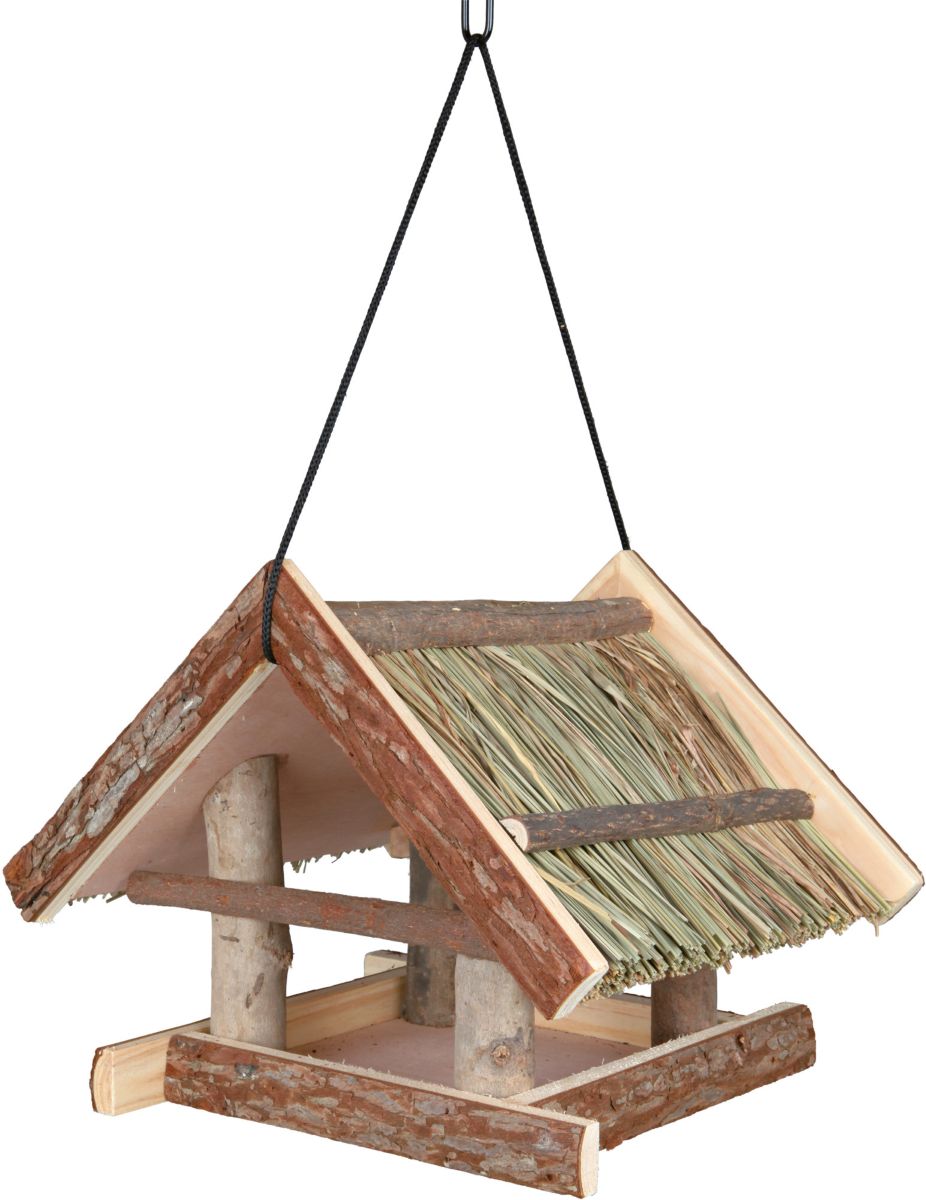 Voederhuis voor Tuinvogels Hangend Schorshout Trixie Groot