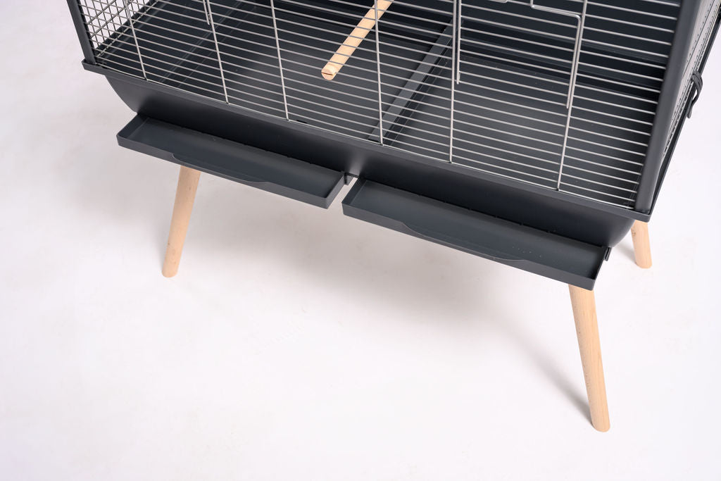 Vogelkooi Neo Jili XL Zolux Grijs Groot Onderbak