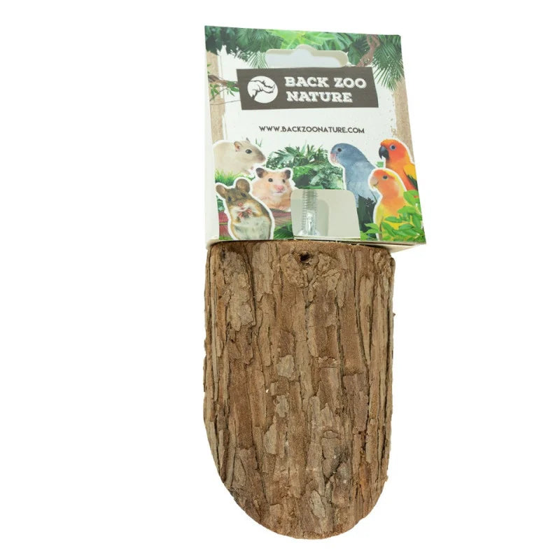 Wood Slice Perch Back Zoo Nature Hout 10X7,5X3 cm - Verpakking