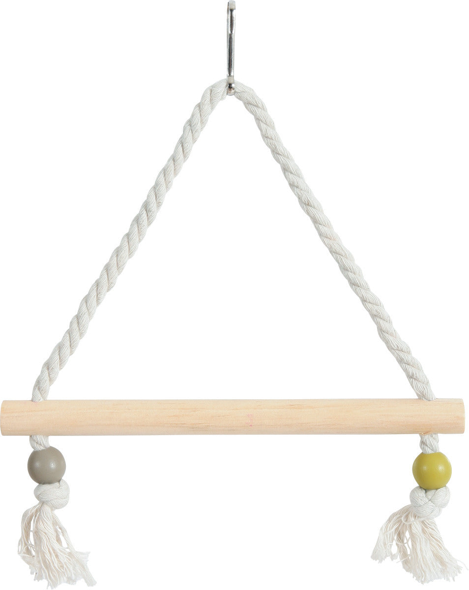 Zolux -Grasparkieten Schommel - Hout en Touw - 22X1,5X27 CM - Wit
