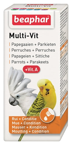 Multi-Vit voor Vogels | Beaphar | Vit. A, B, C & D | 20 of 50ML