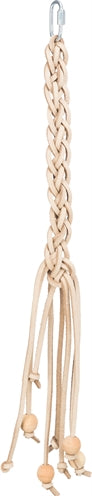 Valk & Grasparkieten Speelgoed met Veters | Trixie | Leer & Hout | 50 CM