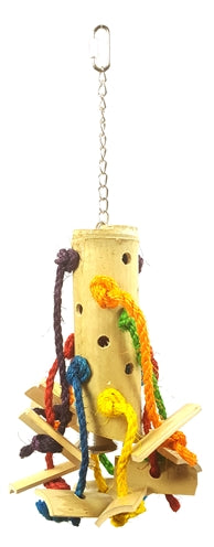 Valkparkieten en Papegaaien Puzzel Bamboe | Happy Pet | 48X24X24 CM