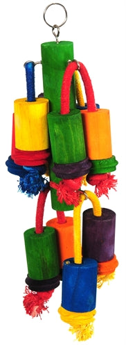 Valkparkieten en Papegaaien Speelgoed Playtime Multiwood 3 | Happy Pet | 45X12X12 CM