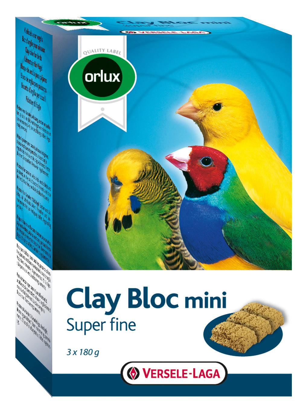 Orlux Klei Blok Mini - Grasparkiet - 3X180 GR