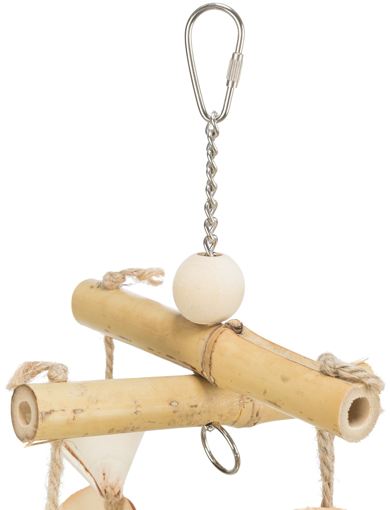 Trixie Natuurspeelgoed voor Grasparkieten Bamboe/Rotan/Hout - Sluithaakje