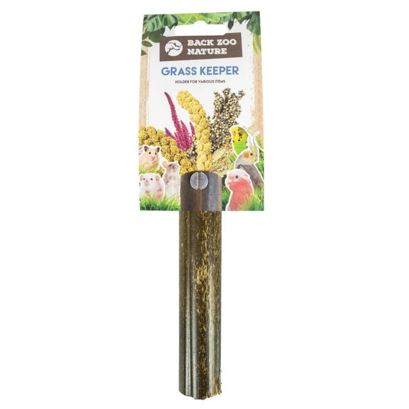 Trosgiersthouder 'Grass Keeper' Back Zoo Nature  Bamboe 20X3 cm