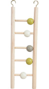 Valk & Grasparkieten Ladder met 5 Treden en Kralen Zolux  Hout 1X7X23,5 CM