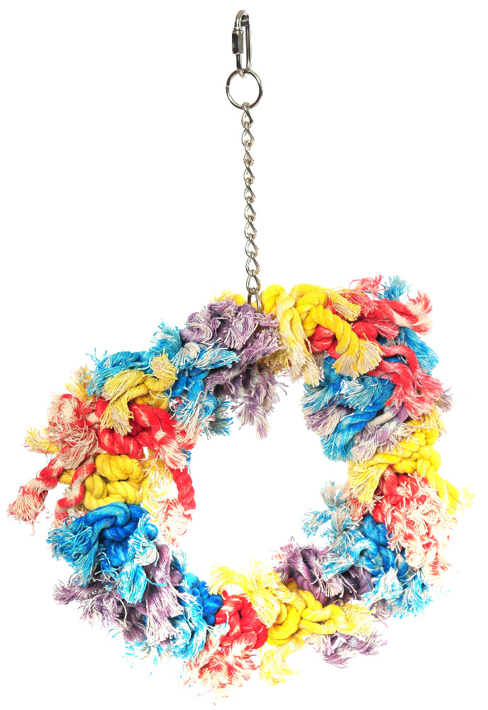 Valkparkieten en Papegaaien Speelgoed Flossin Ring Happy Pet 28X23X8 CM