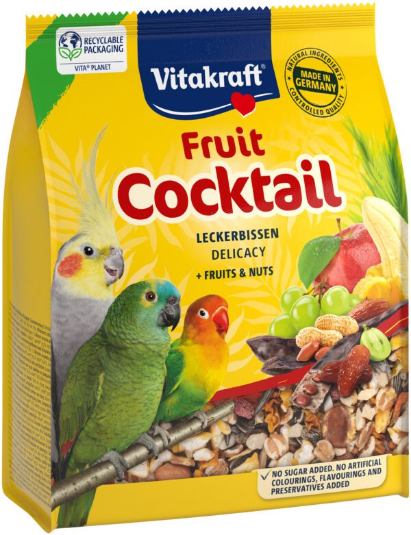 Vitakraft  Fruit Cocktail Delicacy Fruits Valkparkieten en Papegaaien  250 GR