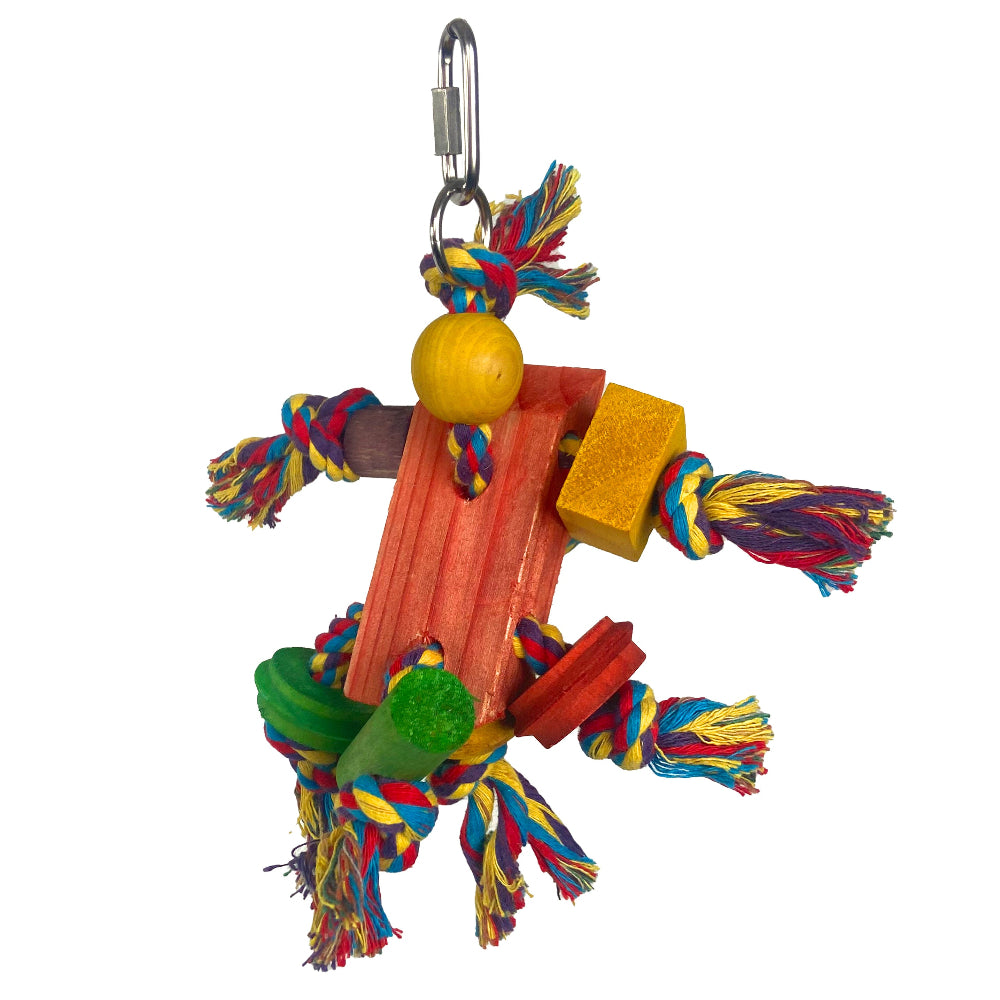 Vogelspeelgoed Fiesta  Happy Pet Hout & Touw 31 x 12 x 10CM - boven
