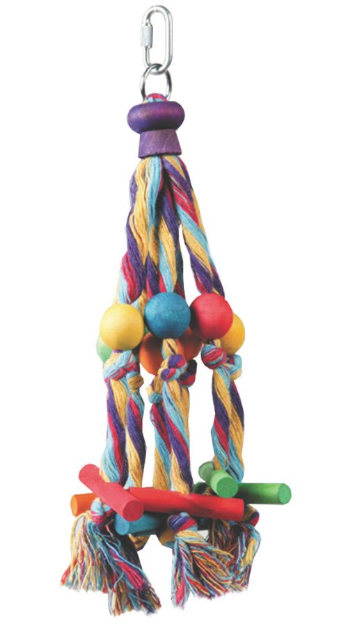 Vogelspeelgoed Octopus Happy Pet  Hout & Touw 30X11X11 CM