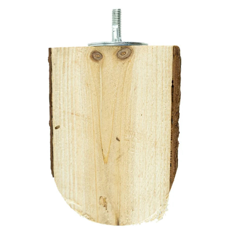 Wood Slice Perch Back Zoo Nature  Hout 10X7,5X3 cm - Onderkant